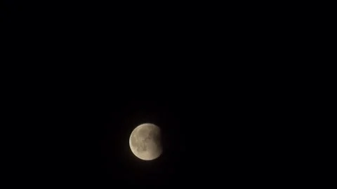 Moon full clouds eclipse dark low sped up timelapse Stock Footage 346953593