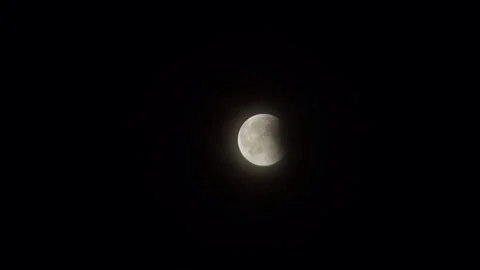 Moon full clouds eclipse noise diffused haze light Stock Footage 346953730