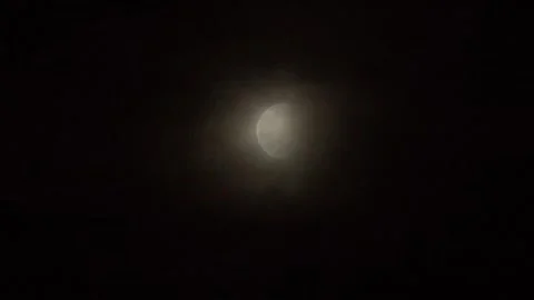 Moon full clouds eclipse noise diffused haze very heavy Stock Footage 346953747