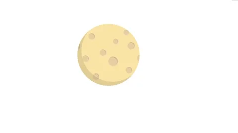 Moon full moon animated moon spinning cartoon moon looping alpha 4k Stock Footage 265926361