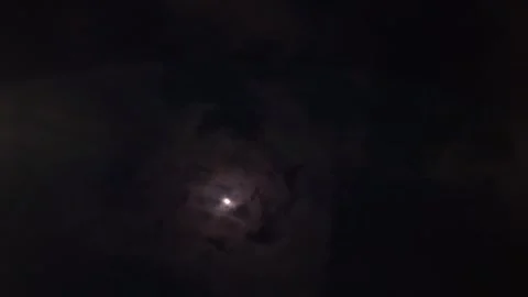 The moon: a gem in the dark sky. Stock Footage 291624239