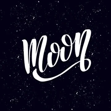 Moon. Great vector stock calligraphy illustration for handmade Stock Illustration