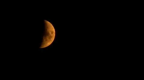 Moon Half Moon no2 Stock Footage 41069943