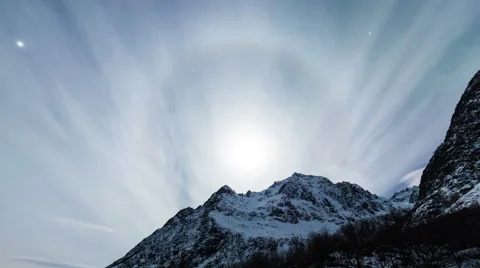 Moon Halo Stock Footage 47297340
