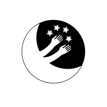 Moon, hand drawn vector Stock Illustration