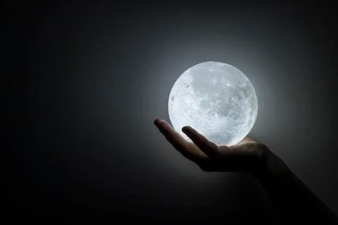Moon in the hand Stock Photos