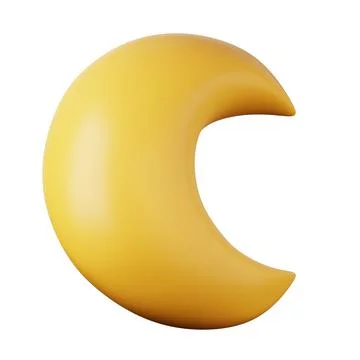 Moon high quality 3D render illustration weather icon. Ilustração Stock