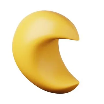 Moon high quality 3D render illustration weather icon. Ilustração Stock