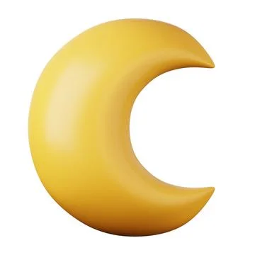 Moon high quality 3D render illustration weather icon. Ilustração Stock