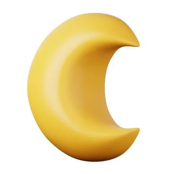 Moon high quality 3D render illustration weather icon. Ilustração Stock