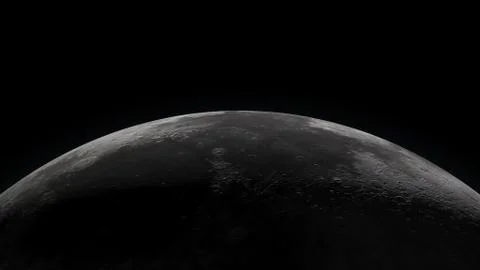 Moon horizon with partially lit surface Stock Illustration