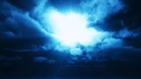 Moon horror clouds at night Stock Illustration
