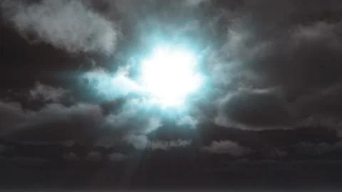 Moon horror clouds at night Stock Illustration