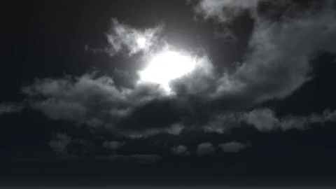 Moon horror clouds at night Stock Illustration