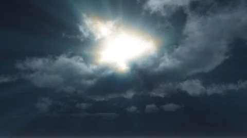 Moon horror clouds at night Stock Illustration
