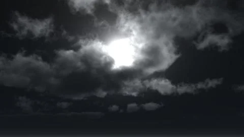 Moon horror clouds at night Stock Illustration