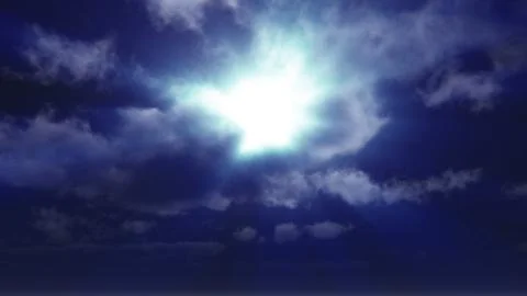 Moon horror clouds at night Stock Illustration