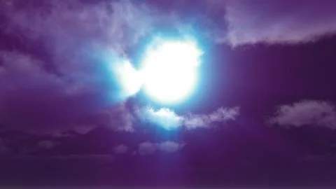Moon horror clouds at night Stock Illustration