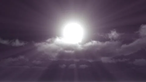 Moon horror clouds at night Stock Illustration