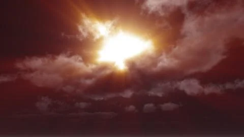 Moon horror clouds at night Stock Photos