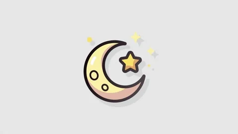 Moon icon animation alpha Stock Footage 157464701