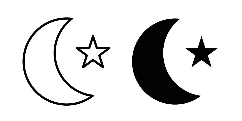 Moon icon concept. best for web design Stock Illustration