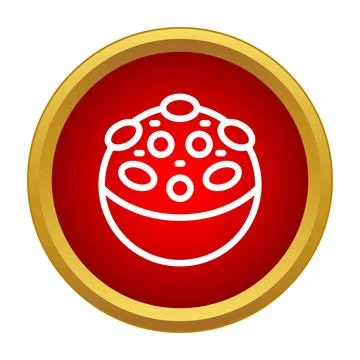 Moon icon designing web button for space concept Stock Illustration