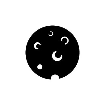 Moon icon element of space icon for mobile concept and web apps. Thin line mo Stock Illustration