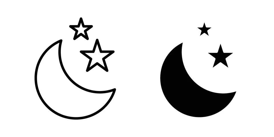 Moon icon graphic element. web icon set Stock Illustration