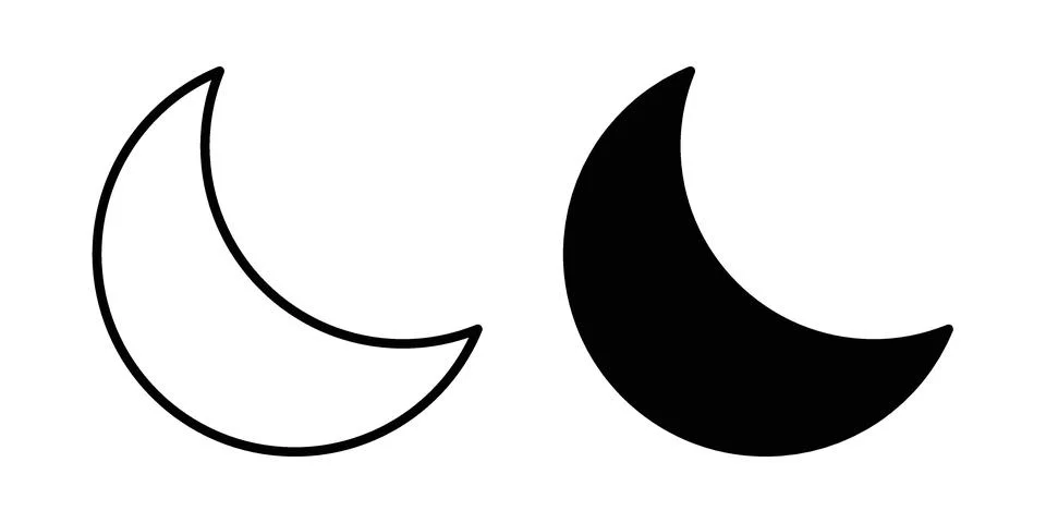 Moon icon graphic element. web icon set Stock Illustration