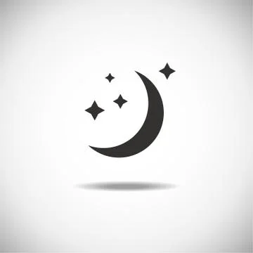 Moon icon Illustrazione stock