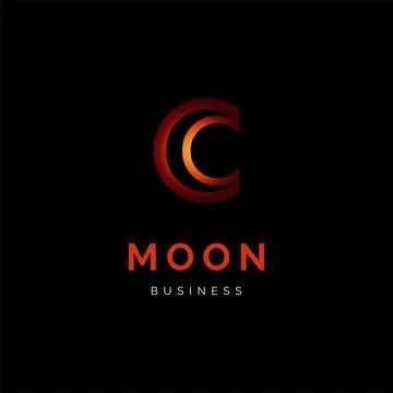 Moon Icon Logo Design Template Stock Illustration