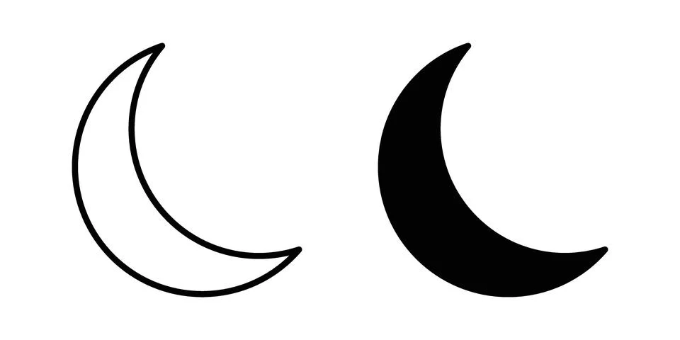 Moon icon or illustration vector symbols Stock Illustration