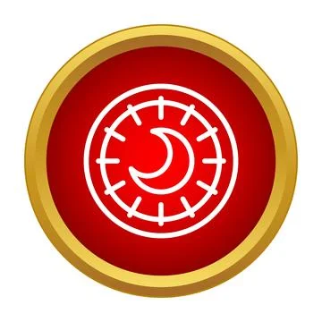 Moon icon representing night time schedule and sleep 스톡 일러스트