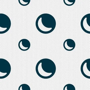 Moon icon sign. Seamless pattern with geometric texture. Vector Stockillustratie