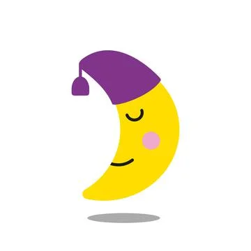 Moon Icon SIngle Stock Illustration