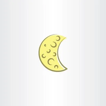 Moon icon symbol element design vector Illustrazione stock