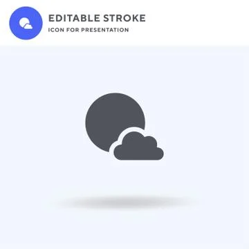 Moon icon vector, filled flat sign, solid pictogram isolated on white, logo i Ilustração Stock