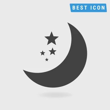 Moon Icon. vector icon eps10. Stock Illustration