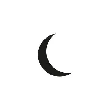 Moon icon vector. moon sign on white background. moon icon for web and app. Illustrazione stock