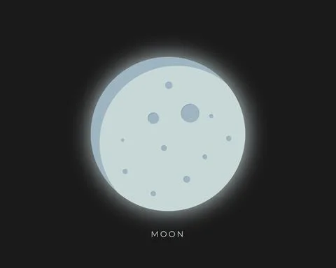 Moon icon vector. Night symbol. Trendy flat outline ui sign design. Thin line Stock Illustration