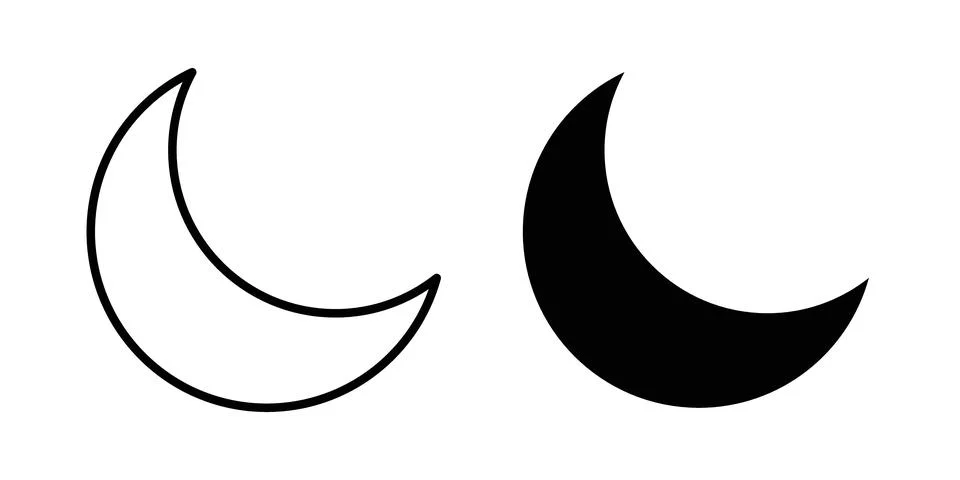 Moon icon vector symbol graphics Stock Illustration