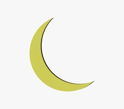 Moon icon on white background Stock Illustration