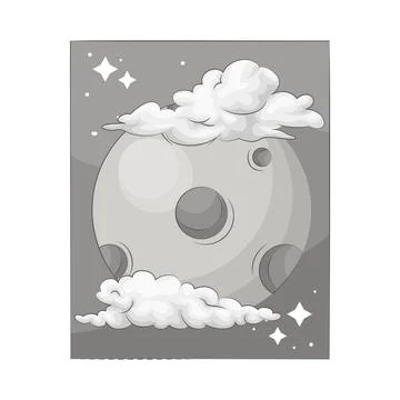 Moon Illustration Stock Illustration
