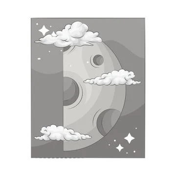 Moon Illustration Stock Illustration