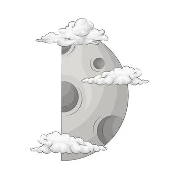 Moon Illustration Ilustração Stock