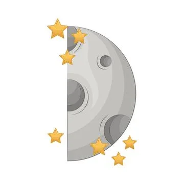 Moon Illustration Ilustração Stock