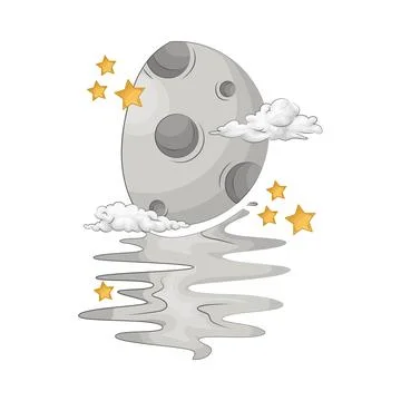 Moon Illustration Ilustração Stock