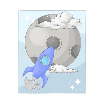 Moon Illustration Ilustração Stock