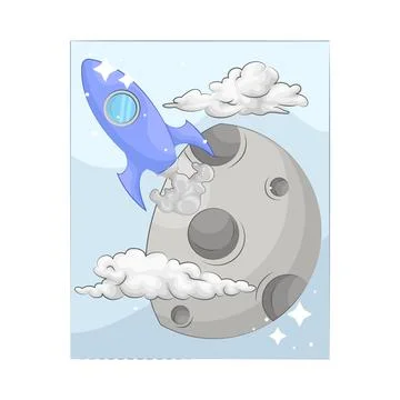 Moon Illustration Ilustração Stock